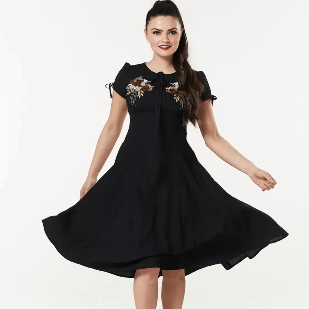 Black floral Dress by Timeless London